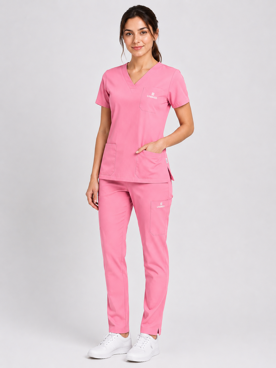 ChatGPT Image May 10, 2026, 05_55_19 AM UNIMED Women’s Medical Scrubs (pink) - Image 1